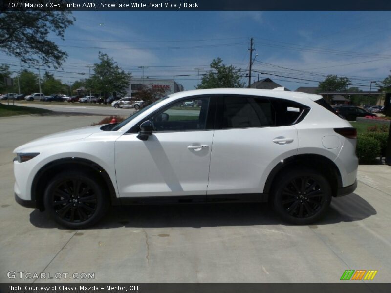 Snowflake White Pearl Mica / Black 2022 Mazda CX-5 Turbo AWD