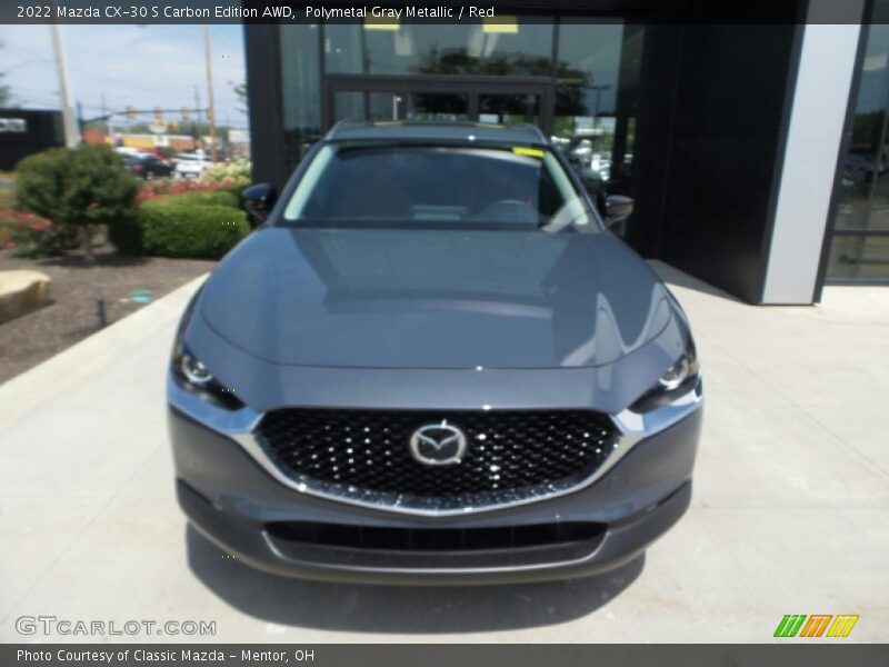 Polymetal Gray Metallic / Red 2022 Mazda CX-30 S Carbon Edition AWD