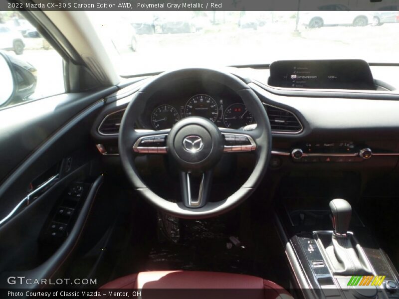 Polymetal Gray Metallic / Red 2022 Mazda CX-30 S Carbon Edition AWD