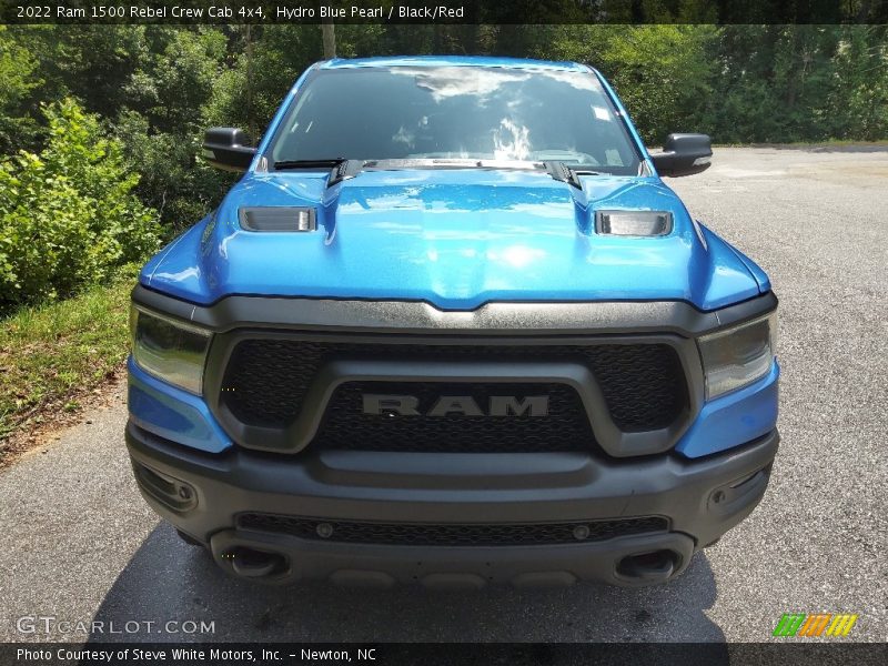 Hydro Blue Pearl / Black/Red 2022 Ram 1500 Rebel Crew Cab 4x4