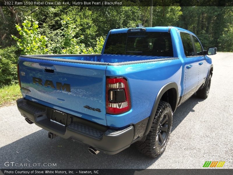 Hydro Blue Pearl / Black/Red 2022 Ram 1500 Rebel Crew Cab 4x4