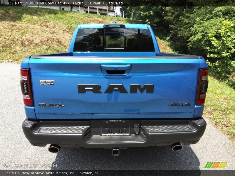 Hydro Blue Pearl / Black/Red 2022 Ram 1500 Rebel Crew Cab 4x4