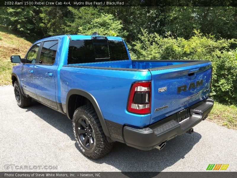 Hydro Blue Pearl / Black/Red 2022 Ram 1500 Rebel Crew Cab 4x4