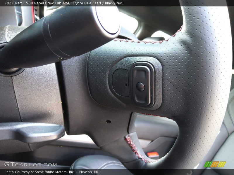 Hydro Blue Pearl / Black/Red 2022 Ram 1500 Rebel Crew Cab 4x4