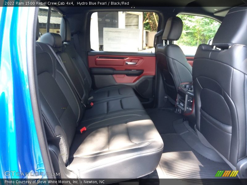 Hydro Blue Pearl / Black/Red 2022 Ram 1500 Rebel Crew Cab 4x4