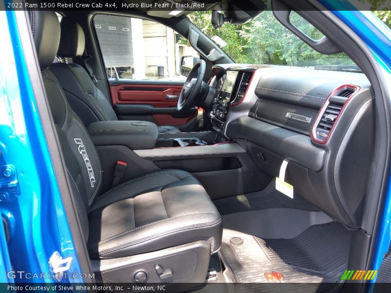 Hydro Blue Pearl / Black/Red 2022 Ram 1500 Rebel Crew Cab 4x4