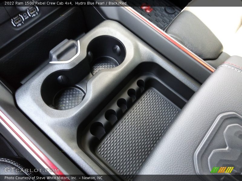 Hydro Blue Pearl / Black/Red 2022 Ram 1500 Rebel Crew Cab 4x4