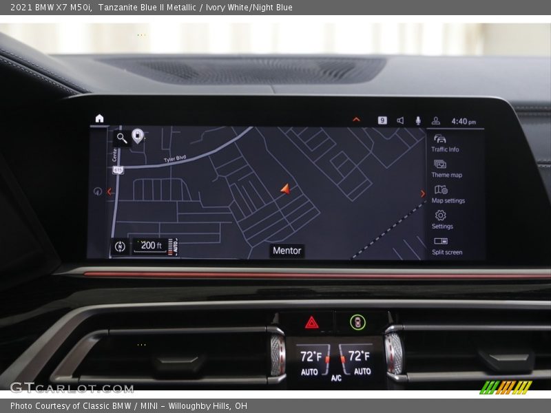 Tanzanite Blue II Metallic / Ivory White/Night Blue 2021 BMW X7 M50i