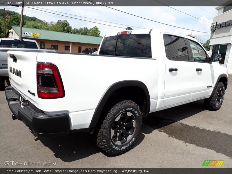 Bright White / Black/Red 2022 Ram 1500 Rebel Crew Cab 4x4