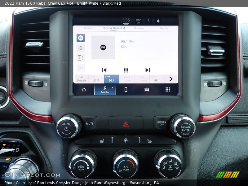 Controls of 2022 1500 Rebel Crew Cab 4x4