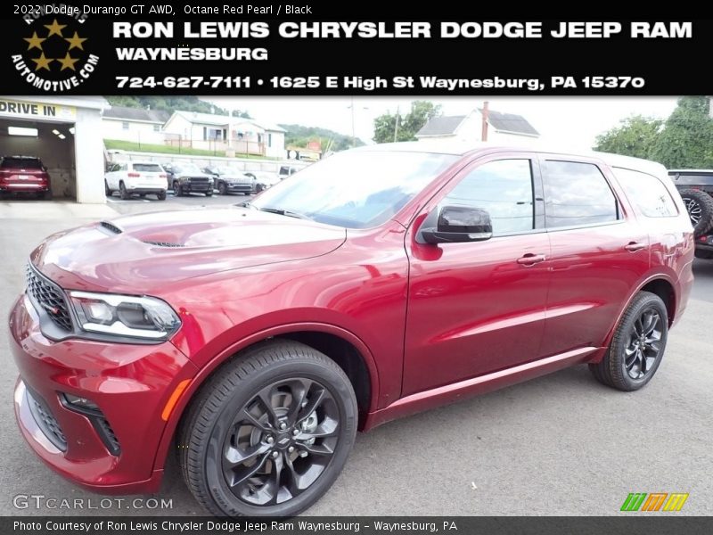 Octane Red Pearl / Black 2022 Dodge Durango GT AWD