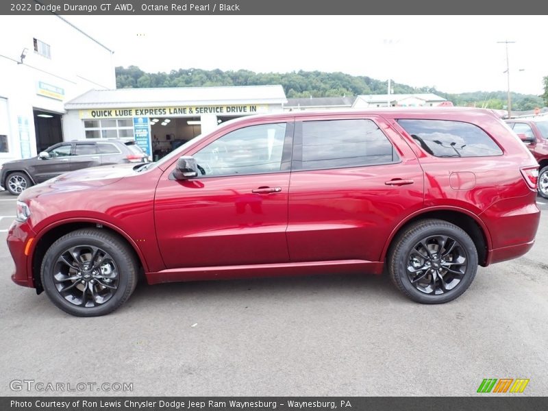 Octane Red Pearl / Black 2022 Dodge Durango GT AWD