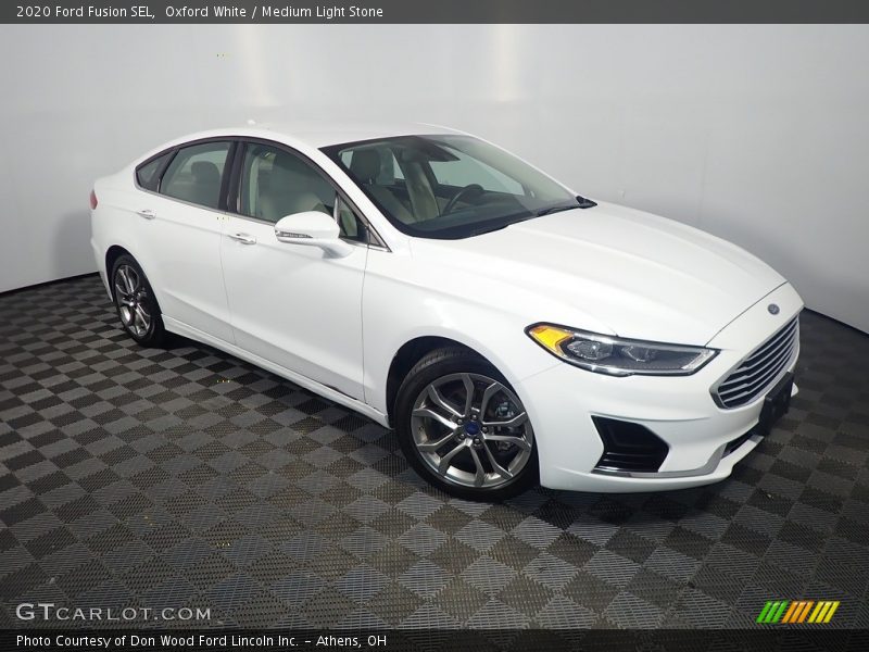 Oxford White / Medium Light Stone 2020 Ford Fusion SEL