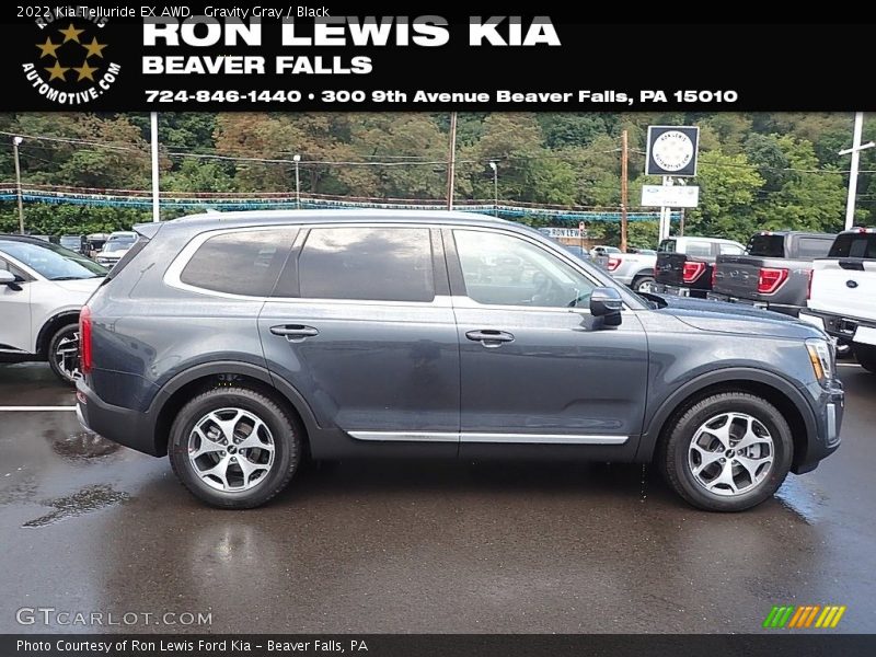 Gravity Gray / Black 2022 Kia Telluride EX AWD