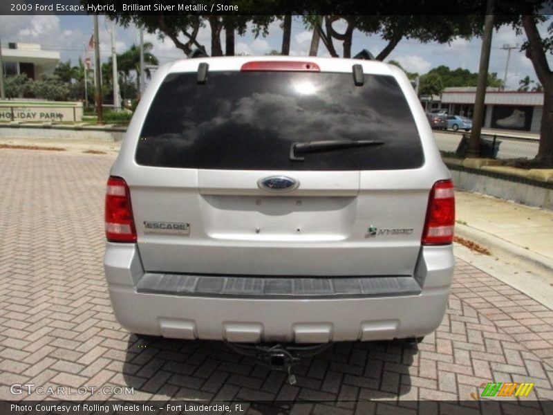 Brilliant Silver Metallic / Stone 2009 Ford Escape Hybrid