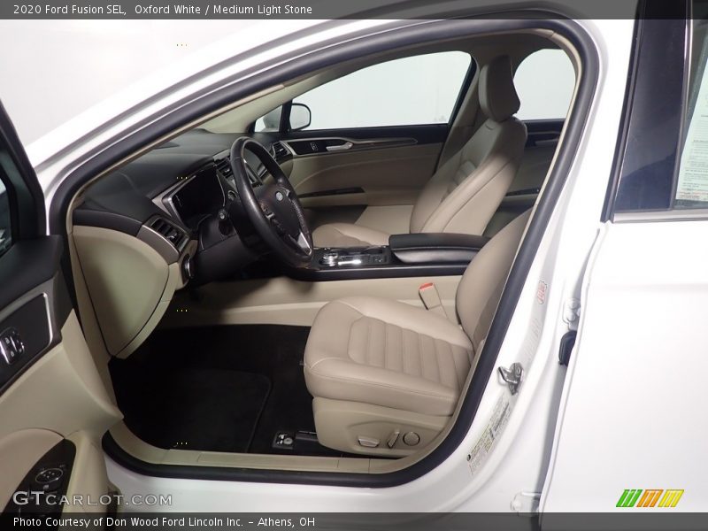 Oxford White / Medium Light Stone 2020 Ford Fusion SEL
