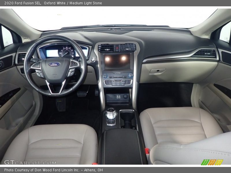 Oxford White / Medium Light Stone 2020 Ford Fusion SEL