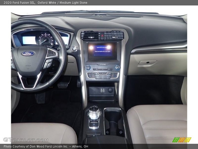 Oxford White / Medium Light Stone 2020 Ford Fusion SEL