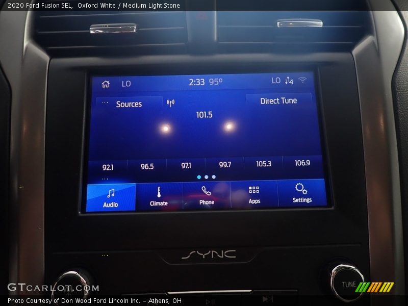 Oxford White / Medium Light Stone 2020 Ford Fusion SEL