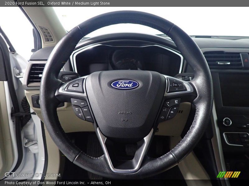 Oxford White / Medium Light Stone 2020 Ford Fusion SEL