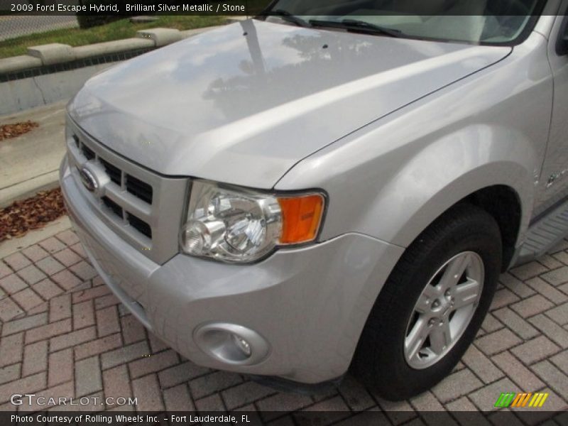 Brilliant Silver Metallic / Stone 2009 Ford Escape Hybrid