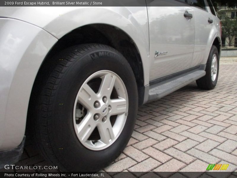 Brilliant Silver Metallic / Stone 2009 Ford Escape Hybrid