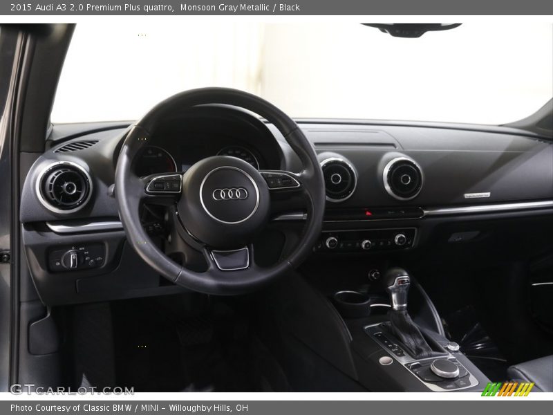 Monsoon Gray Metallic / Black 2015 Audi A3 2.0 Premium Plus quattro