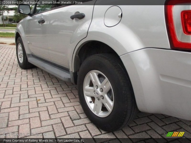 Brilliant Silver Metallic / Stone 2009 Ford Escape Hybrid