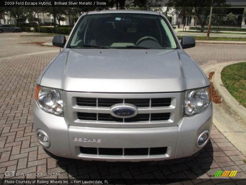 Brilliant Silver Metallic / Stone 2009 Ford Escape Hybrid
