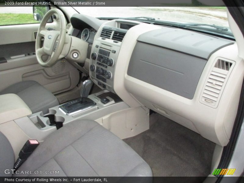 Brilliant Silver Metallic / Stone 2009 Ford Escape Hybrid