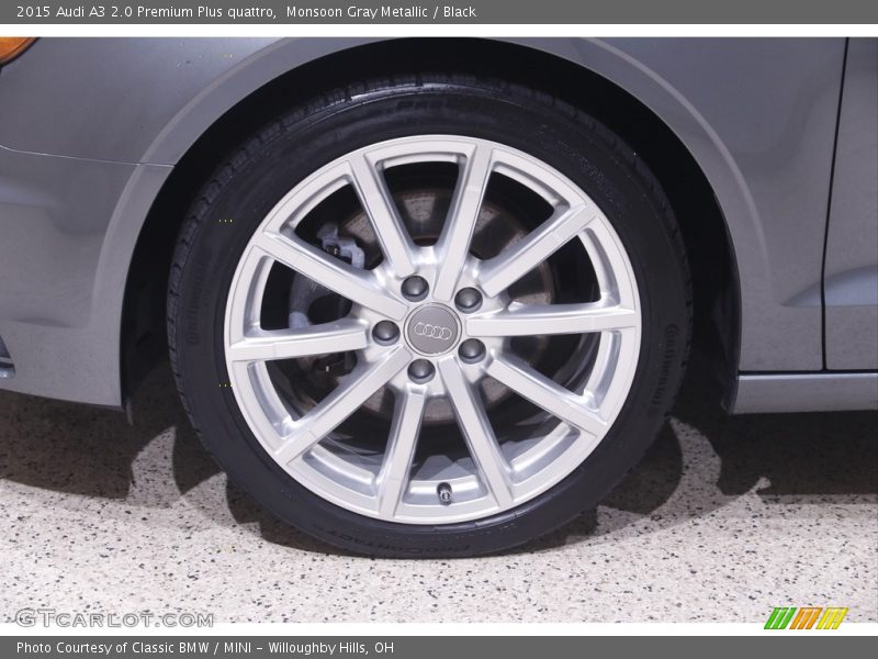 Monsoon Gray Metallic / Black 2015 Audi A3 2.0 Premium Plus quattro