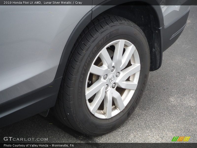 Lunar Silver Metallic / Gray 2019 Honda Pilot LX AWD