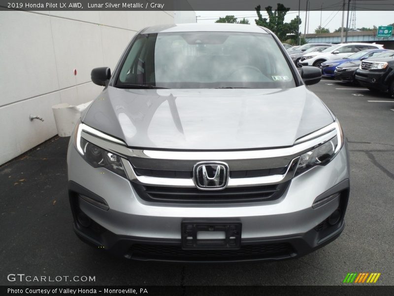 Lunar Silver Metallic / Gray 2019 Honda Pilot LX AWD