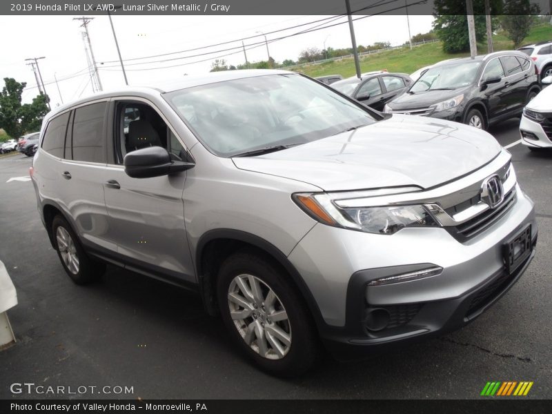 Lunar Silver Metallic / Gray 2019 Honda Pilot LX AWD