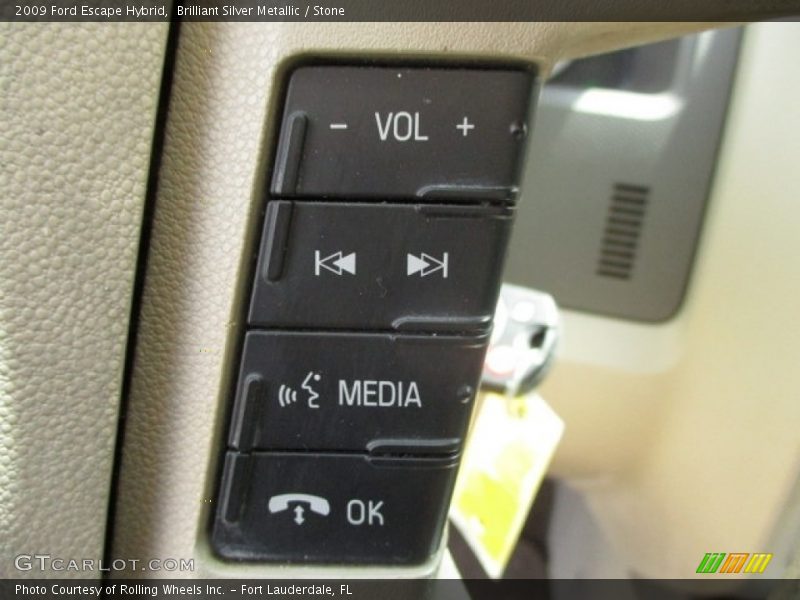 Brilliant Silver Metallic / Stone 2009 Ford Escape Hybrid