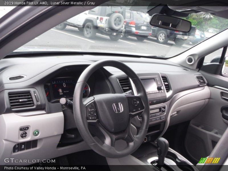 Lunar Silver Metallic / Gray 2019 Honda Pilot LX AWD