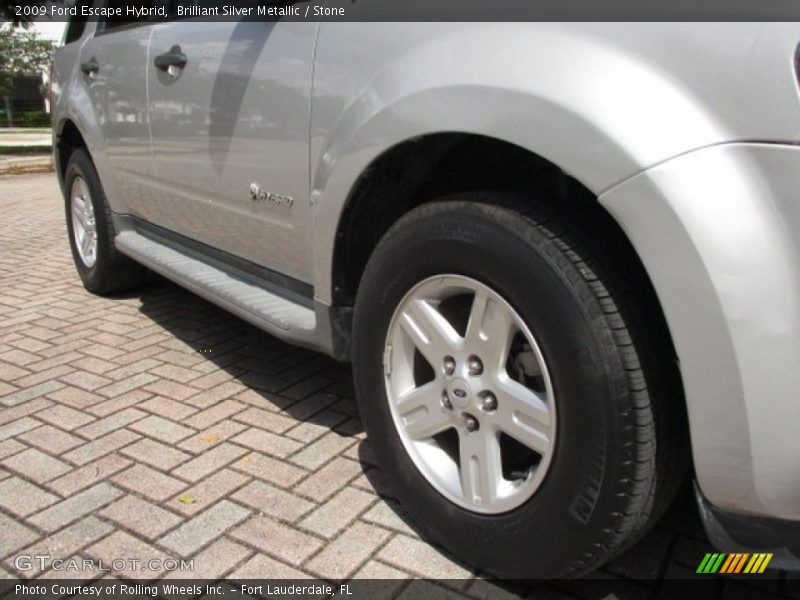 Brilliant Silver Metallic / Stone 2009 Ford Escape Hybrid