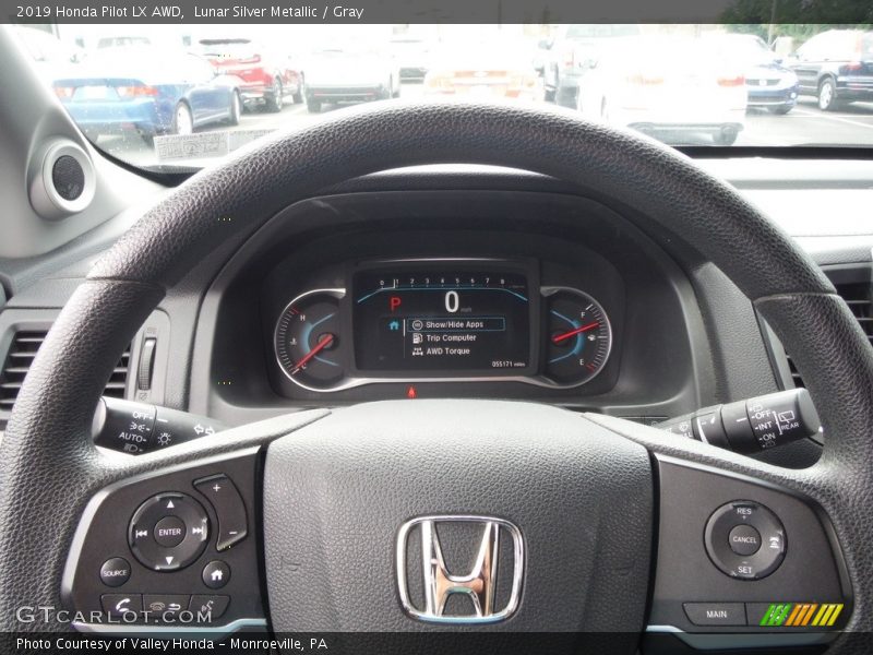 Lunar Silver Metallic / Gray 2019 Honda Pilot LX AWD