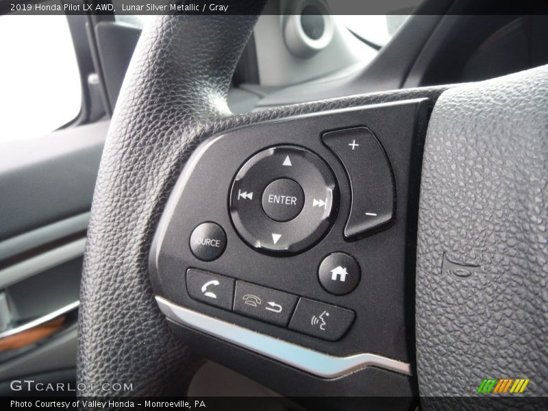 Lunar Silver Metallic / Gray 2019 Honda Pilot LX AWD