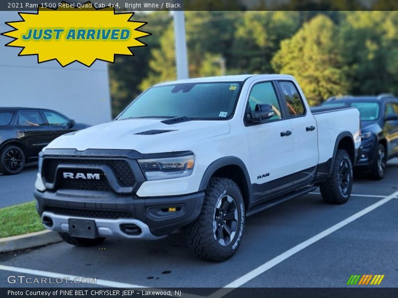 Bright White / Black 2021 Ram 1500 Rebel Quad Cab 4x4