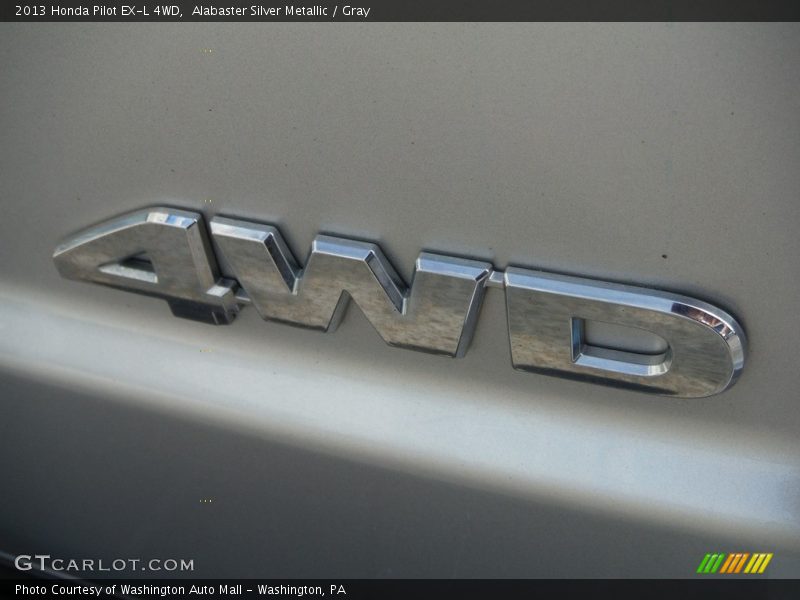 Alabaster Silver Metallic / Gray 2013 Honda Pilot EX-L 4WD