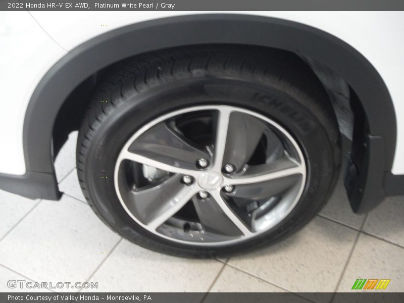 Platinum White Pearl / Gray 2022 Honda HR-V EX AWD