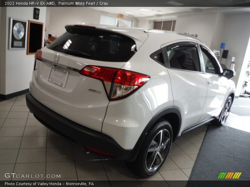 Platinum White Pearl / Gray 2022 Honda HR-V EX AWD