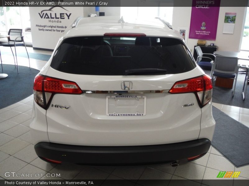Platinum White Pearl / Gray 2022 Honda HR-V EX AWD