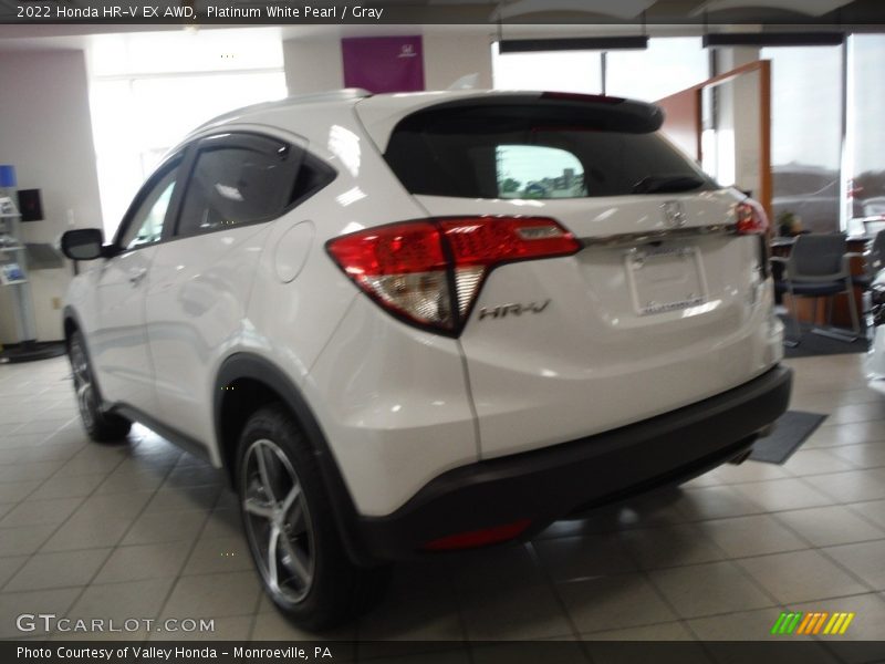 Platinum White Pearl / Gray 2022 Honda HR-V EX AWD
