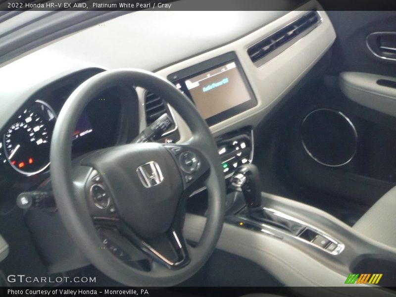 Platinum White Pearl / Gray 2022 Honda HR-V EX AWD