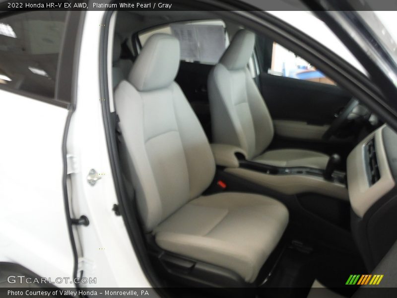 Platinum White Pearl / Gray 2022 Honda HR-V EX AWD