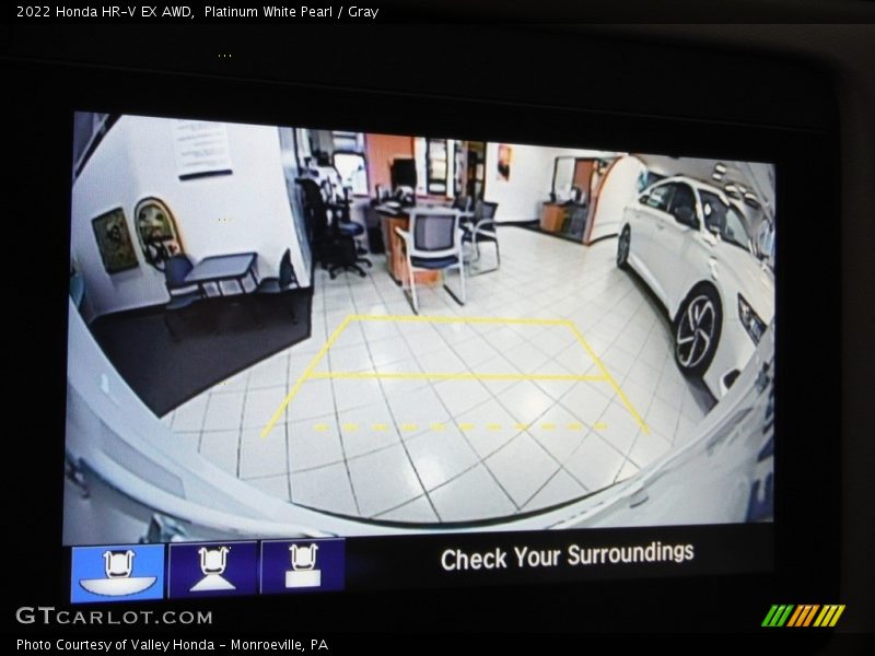 Platinum White Pearl / Gray 2022 Honda HR-V EX AWD