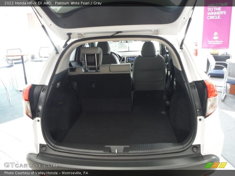 Platinum White Pearl / Gray 2022 Honda HR-V EX AWD