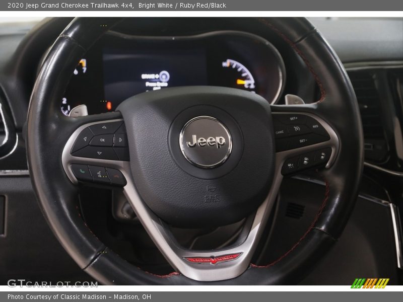 Bright White / Ruby Red/Black 2020 Jeep Grand Cherokee Trailhawk 4x4